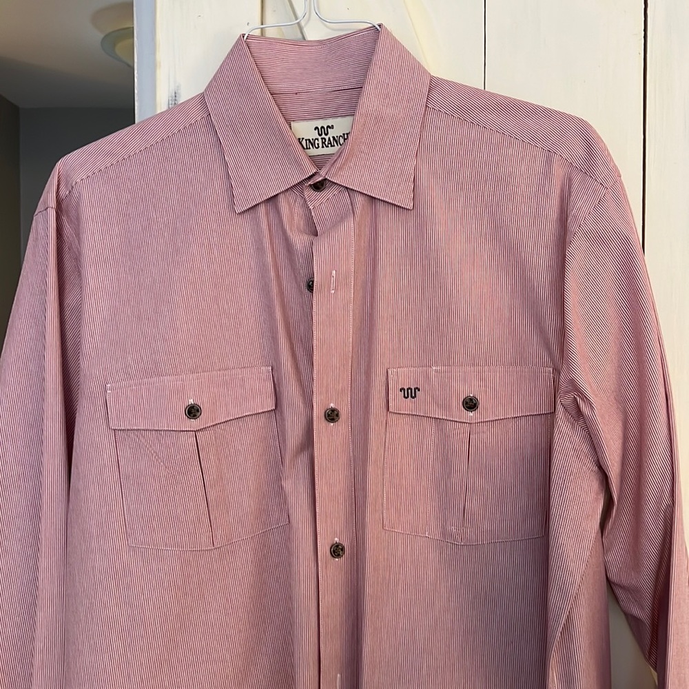 King Ranch Red button down